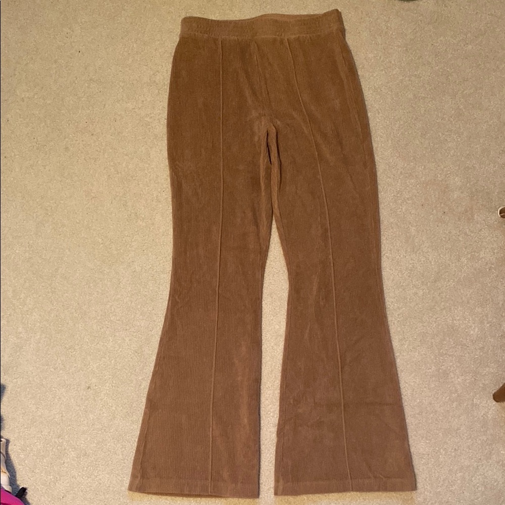 Brown Corduroy Flare Pants